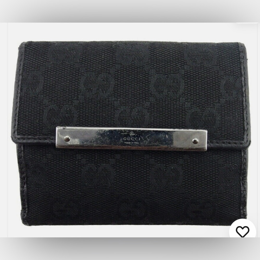 Authentic Gucci W Hook Wallet Canvas X Leather Preloved